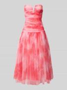 LACE & BEADS Knielanges Cocktailkleid mit V-Ausschnitt in Pink, Größe ...