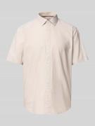 Jake*s Casual Fit Business-Hemd mit 1/2-Arm in Sand, Größe XXL