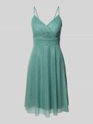 TROYDEN COLLECTION Cocktailkleid mit Taillenband in Petrol, Größe 46