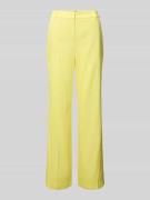 Marc Cain Wide Fit Stoffhose aus Leinen-Mix in Gelb, Größe 34