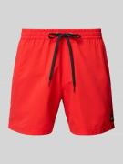 Quiksilver Badehose mit Label-Detail und elastischem Bund in Rot, Größ...