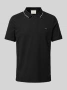 CK Calvin Klein Poloshirt mit Label-Detail in Black, Größe S