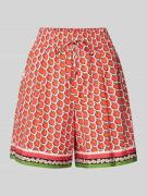 Marc Cain Relaxed Fit Bermudas mit Bundfalten in Koralle, Größe 34