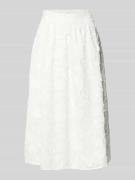Christian Berg Woman Midirock mit Motiv-Stitching in Offwhite, Größe 3...