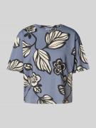 JAKE*S STUDIO WOMAN T-Shirt mit geripptem Rundhalsausschnitt in Jeansb...