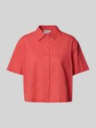 JAKE*S STUDIO WOMAN Cropped Bluse mit Kentkragen in Koralle, Größe 40