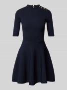 Ted Baker Strickkleid mit Zierknöpfen in Marine, Größe 38
