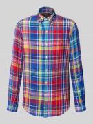 Polo Ralph Lauren Custom Fit Leinenhemd mit Button-Down-Kragen in Rot,...