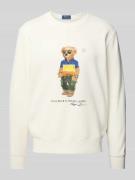 Polo Ralph Lauren Sweatshirt mit Polo Bear Print in Offwhite, Größe M