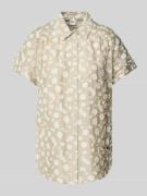 Brax Regular Fit Bluse mit Knopfleiste in Beige, Größe 40