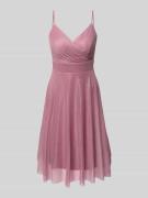 TROYDEN COLLECTION Cocktailkleid mit Taillenband in Rosa, Größe 42
