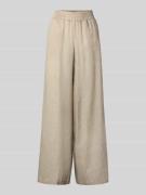 Drykorn Loose Fit Leinenhose mit elastischem Bund in Sand, Größe 30/34