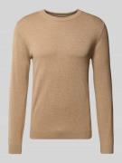 Tom Tailor Regular Fit Strickpullover aus reiner Baumwolle mit Rundhal...