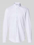 Jake*s Slim Fit Business-Hemd mit Haifischkragen in Weiss, Größe 35/36