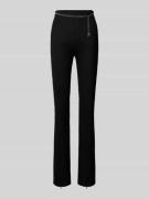 HUGO Stoffhose aus Viskose mit Gürtel Modell 'Norinda' in Black, Größe...