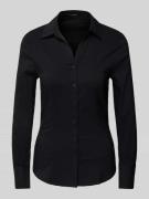More & More Hemdbluse mit Label-Stitching in Black, Größe 38