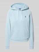Polo Ralph Lauren Hoodie mit Logo-Stitching in Hellblau, Größe XS