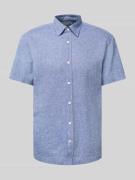 JOOP! Jeans Regular Fit Freizeithemd aus Leinen-Baumwoll-Mix in Marine...