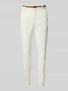 B.Young Hose mit Gürtel Modell 'DAYS' in Offwhite, Größe 44