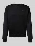 G-Star Raw Sweatshirt mit gerippten Abschlüssen in Black, Größe S