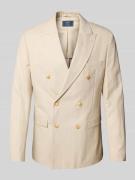 MCNEAL Slim Fit Sakko mit Brustleistentasche in Beige, Größe 27