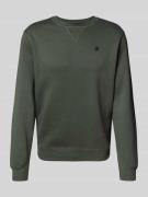 G-Star Raw Sweatshirt mit gerippten Abschlüssen in Graphit, Größe L