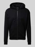 Jack & Jones Sweatjacke mit Kapuze Modell 'BRADLEY' in Black, Größe M