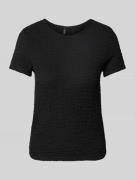 Vero Moda Regular Fit T-Shirt in Crinkle-Optik Modell 'ELENE' in Black...