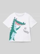 Name It T-Shirt mit Motiv-Print Modell 'HELGE' in Weiss, Größe 110