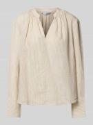 Tommy Hilfiger Relaxed Fit Bluse aus reinem Leinen in Ecru, Größe 46