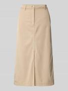Tommy Hilfiger Midi-Chino-Rock aus Lyocell-Baumwoll-Mix in Sand, Größe...