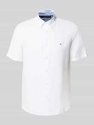 Tommy Hilfiger Regular Fit Freizeithemd aus Baumwoll-Leinen-Mix in Wei...