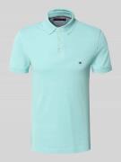 Tommy Hilfiger Slim Fit Poloshirt aus Baumwoll-Elasthan-Mix in Helltue...