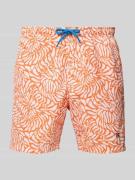 Napapijri Badehose mit elastischem Bund und Tunnelzug in Orange, Größe...