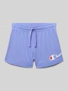 CHAMPION Regular Fit Sweatshorts mit Label-Print in Lavender, Größe 14...