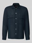 Marc O'Polo Regular Fit Leinenhemd mit Brustpattentaschen in Marine, G...