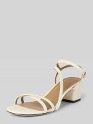 BOSS Sandalette aus Leder mit Blockabsatz Modell 'Emberlyn' in Weiss, ...