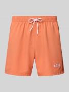 BOSS Badehose mit elastischem Bund Modell 'Dogfish' in Orange, Größe L