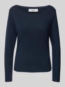 Marc O'Polo Denim Longsleeve mit Label-Detail in Marine, Größe L