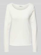 Marc O'Polo Denim Longsleeve mit Label-Detail in Weiss, Größe XS