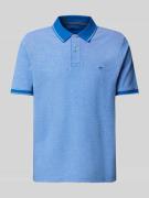 Fynch-Hatton Poloshirt mit Label-Stitching in Royal, Größe 3XL
