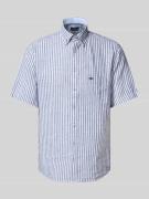 Fynch-Hatton Freizeithemd aus Leinen-Baumwoll-Mix in Marine, Größe 3XL