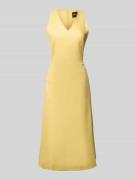 BOSS Orange Midikleid mit V-Ausschnitt Modell 'Dasico' in GELB, Größe ...