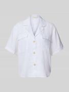 Christian Berg Woman Loose Fit Hemdbluse aus reinem Leinen in Weiss, G...