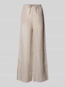 Christian Berg Woman Wide Leg Leinenhose mit Eingrifftaschen in Beige,...