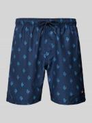 Shiwi Regular Fit Badehose mit Label-Patch Modell 'Mike' in Dunkelblau...