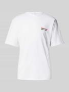 REVIEW T-Shirt mit Label-Print in Weiss, Größe L
