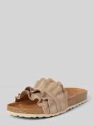 Verbenas Sandalette aus Leder Modell 'ROCIO SERRAJE VOLANTE' in Beige,...