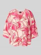 s.Oliver BLACK LABEL Loose Fit Blusenshirt mit Schmuckperlen in Pink, ...