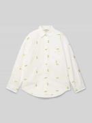 Garcia Hemdbluse mit Brusttasche und Logo-Stitching in Weiss, Größe 16...